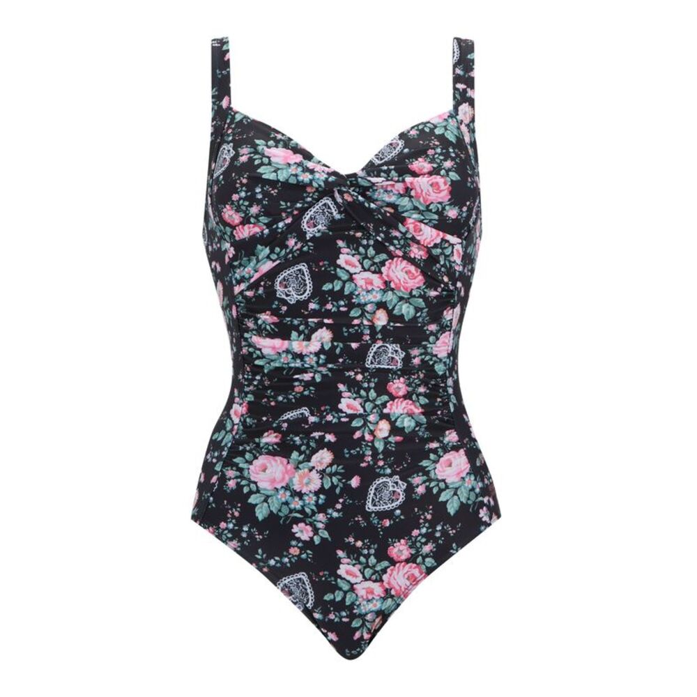 Regatta Womens/Ladies Cath Kidston Hackney Rose One Piece Bathing Suit / Black